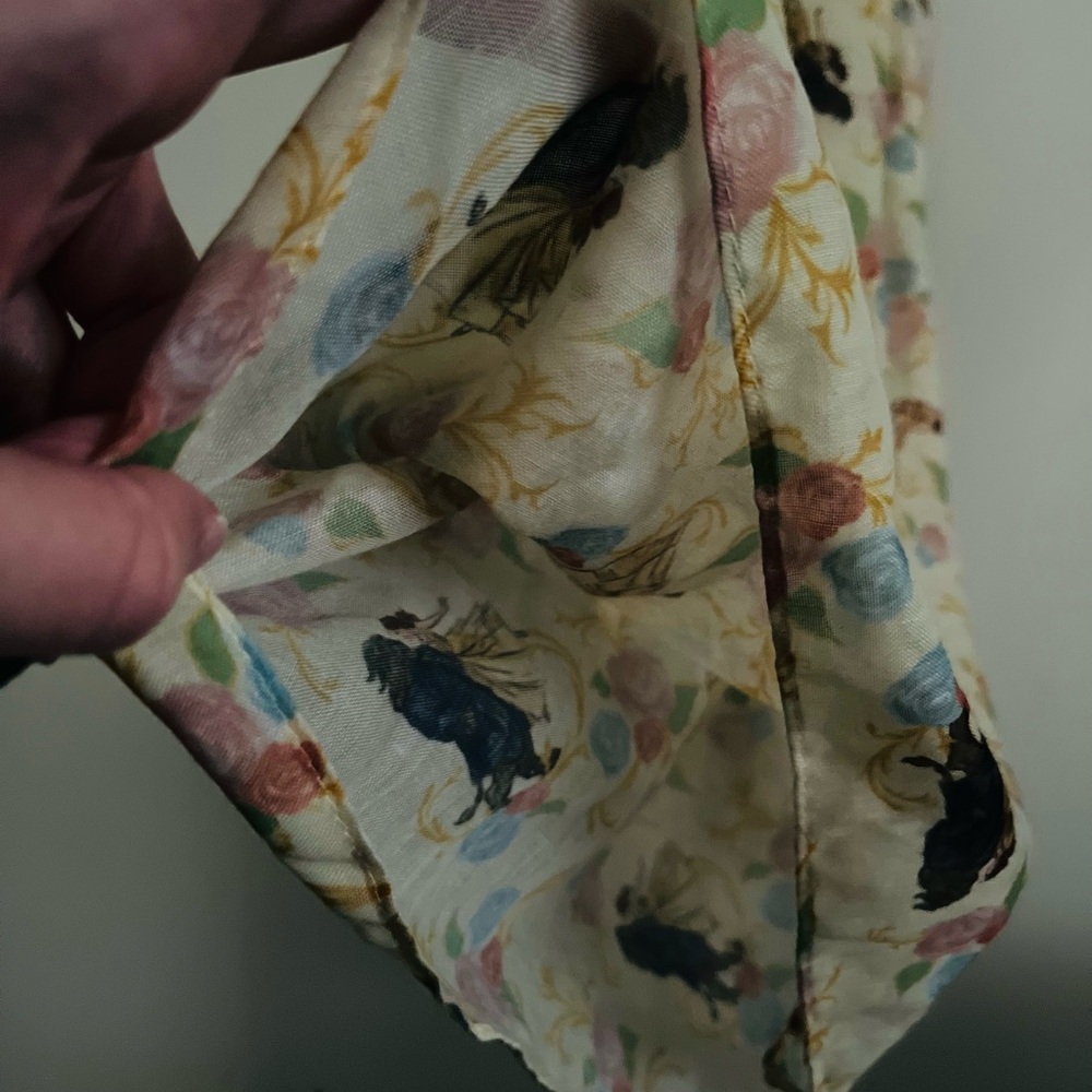 Disney Beauty and the Beast Floral Scarf/shawl NWT - image 6